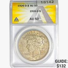 1926-D Silver Peace Dollar ANACS AU50