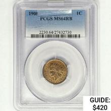 1908 Indian Head Cent PCGS MS64 RB