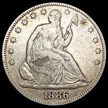 1886 Seated Liberty Half Dollar LIGHTLY CIRCULATED