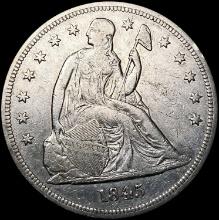 1845 Seated Liberty Dollar CLOSELY UNCIRCULATED