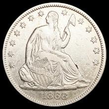 1868 Seated Liberty Half Dollar NEARLY UNCIRCULATE