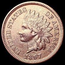 1867 RED Indian Head Cent CHOICE BU
