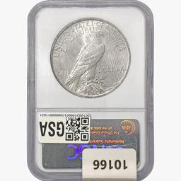 1923 Silver Peace Dollar NGC MS64