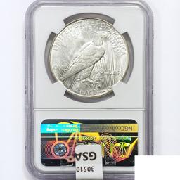 1923-D Silver Peace Dollar NGC MS60