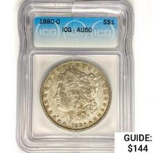 1880-O Morgan Silver Dollar ICG AU50