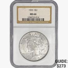 1923 Silver Peace Dollar NGC MS64