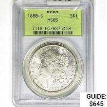 1880-S Morgan Silver Dollar PCGS MS65