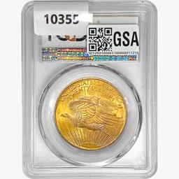 1908 $20 Gold Double Eagle PCGS MS64 No Motto