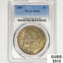 1889 Morgan Silver Dollar PCGS MS65