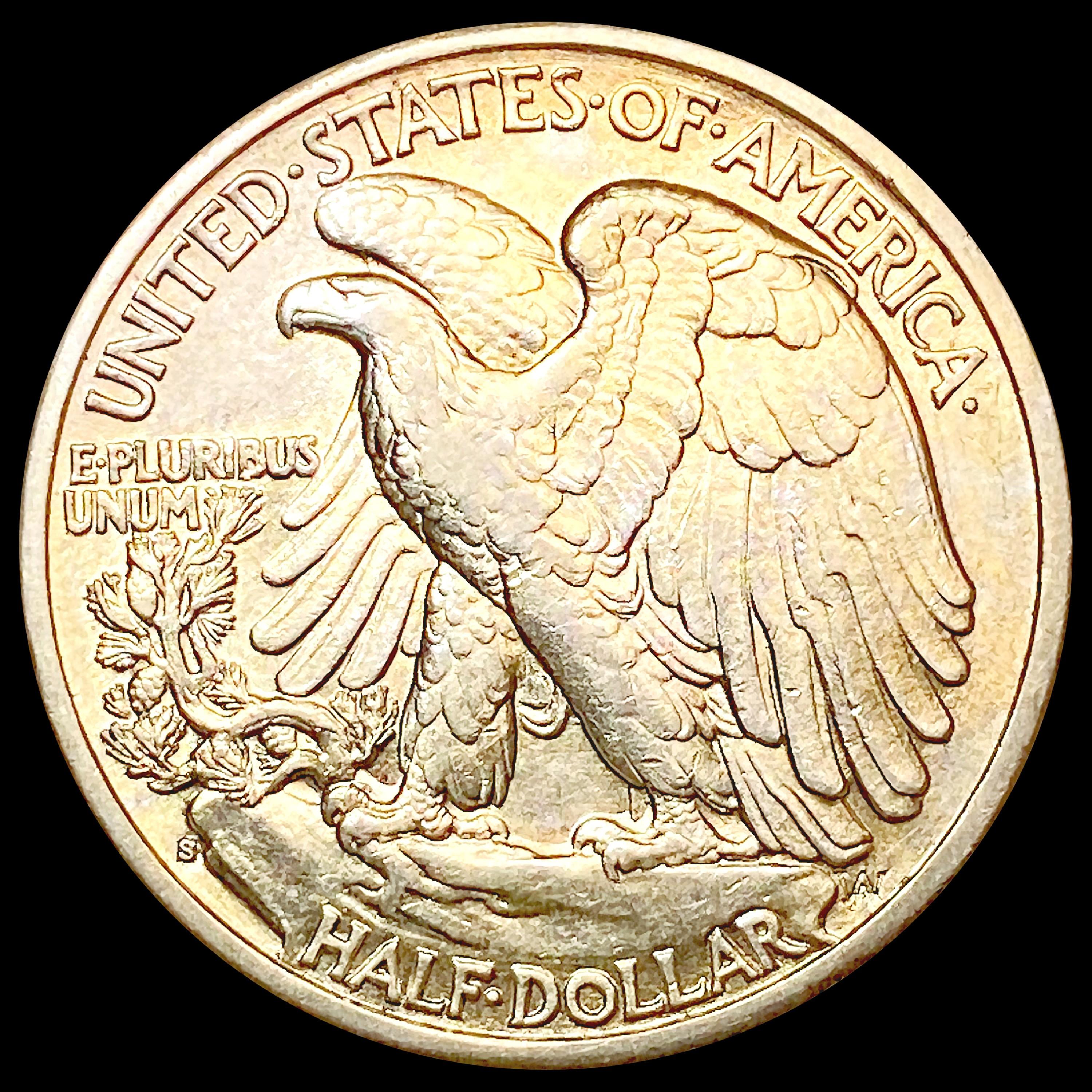 1934-S Walking Liberty Half Dollar CHOICE AU