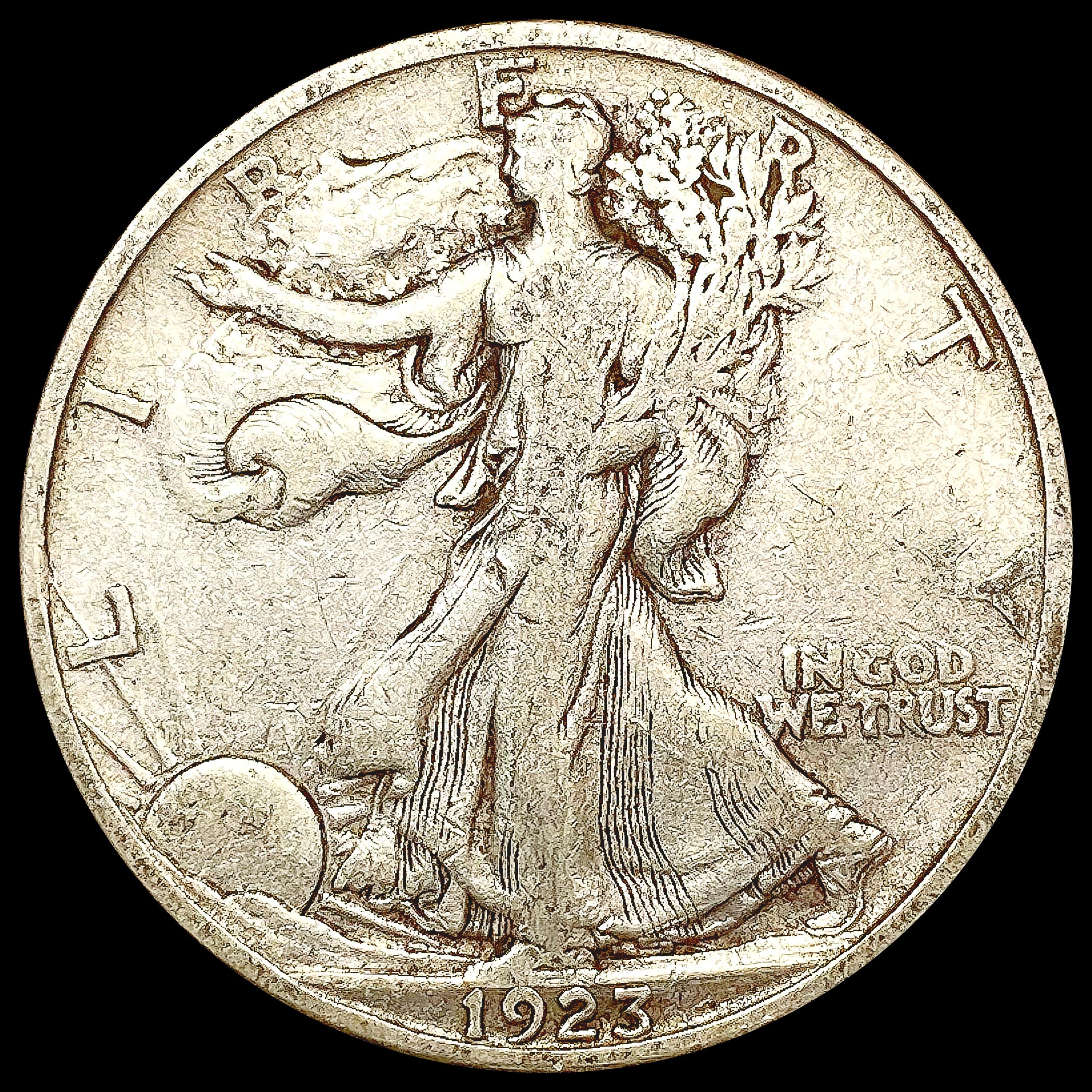 1923-S Walking Liberty Half Dollar LIGHTLY CIRCULA