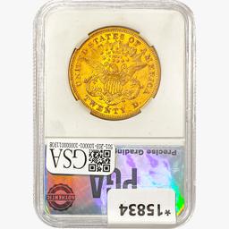 1872-S $20 Gold Double Eagle PGA AU58
