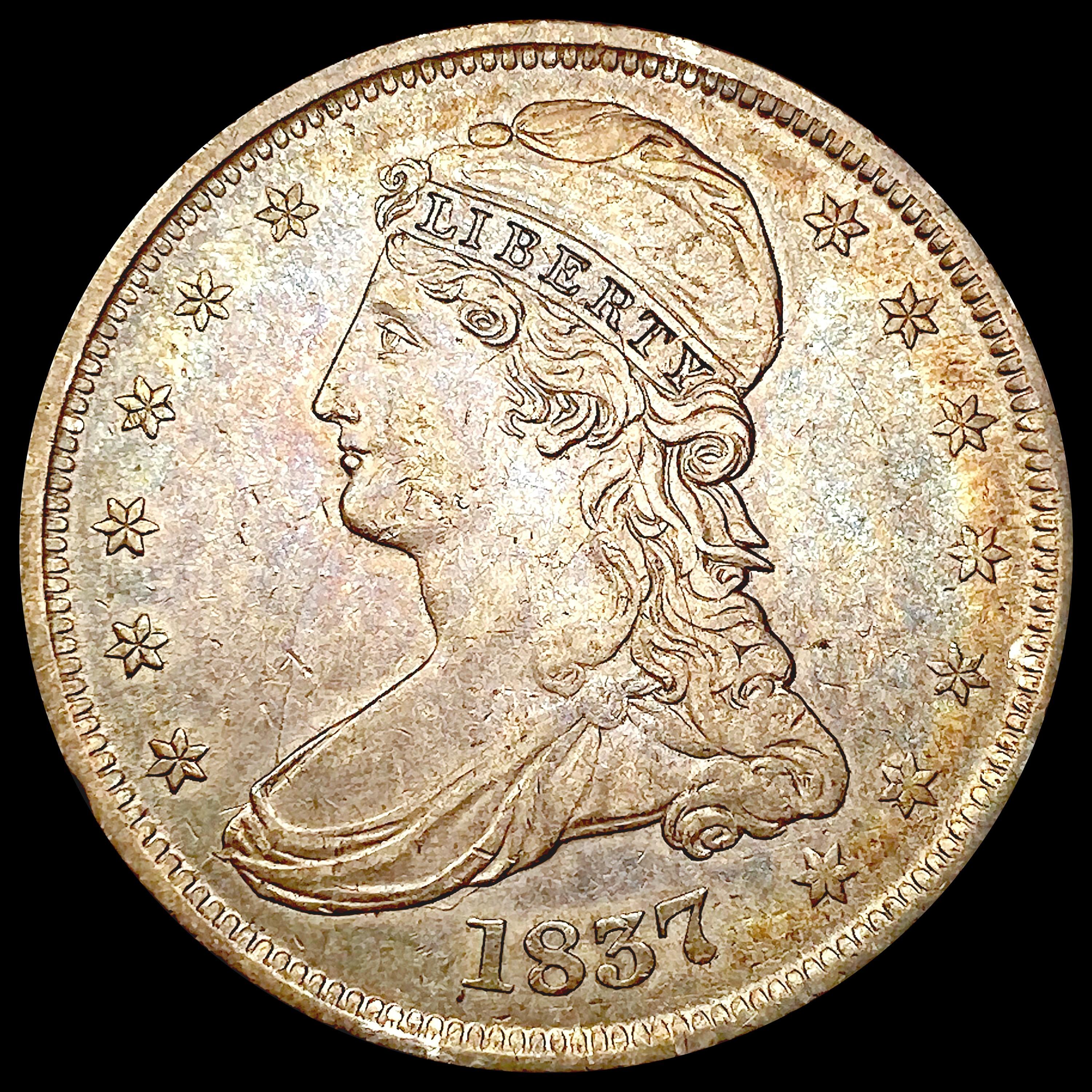 1837 Capped Bust Half Dollar NEARLY UNCIRCULATED