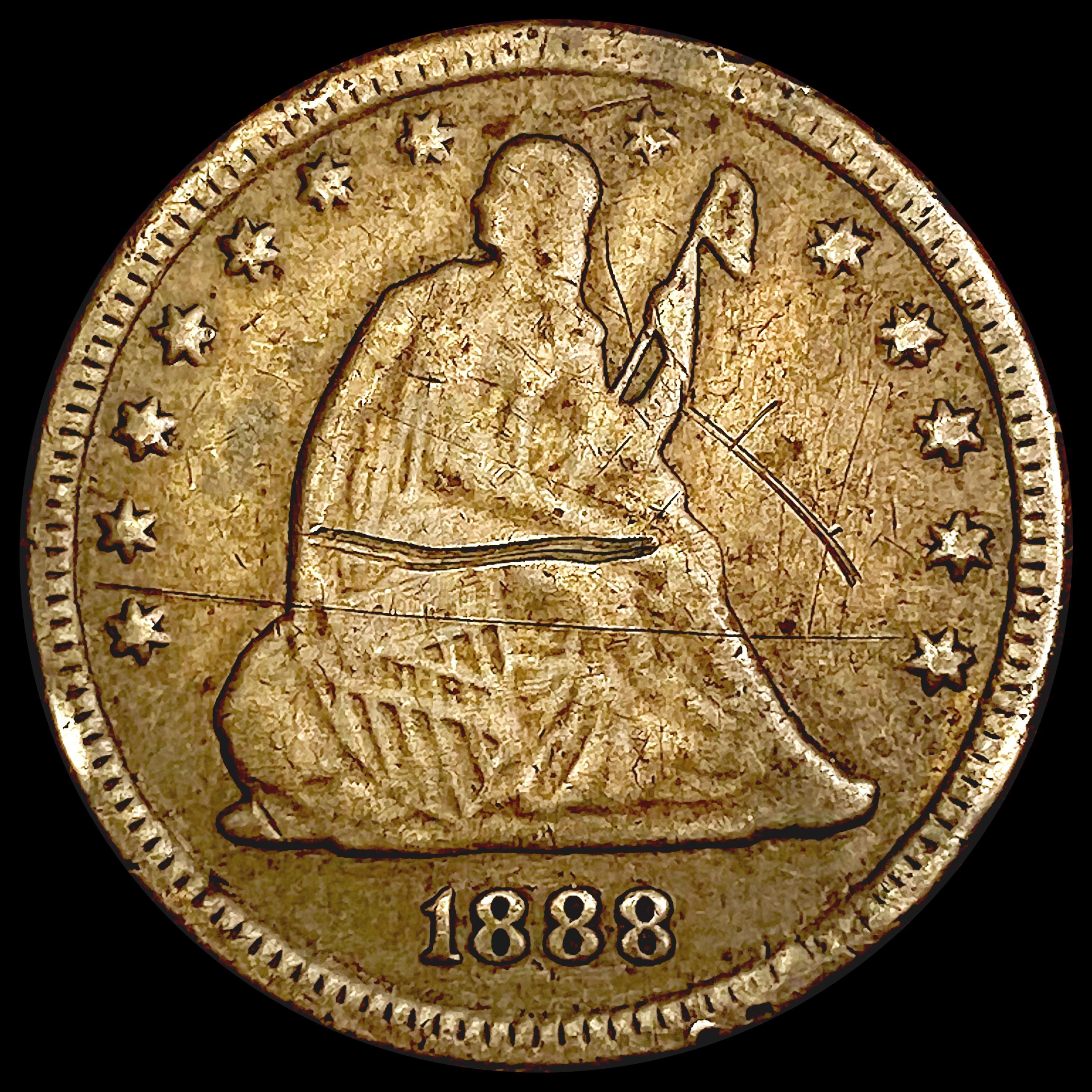 1888 Seated Liberty Quarter NICELY CIRCULATED