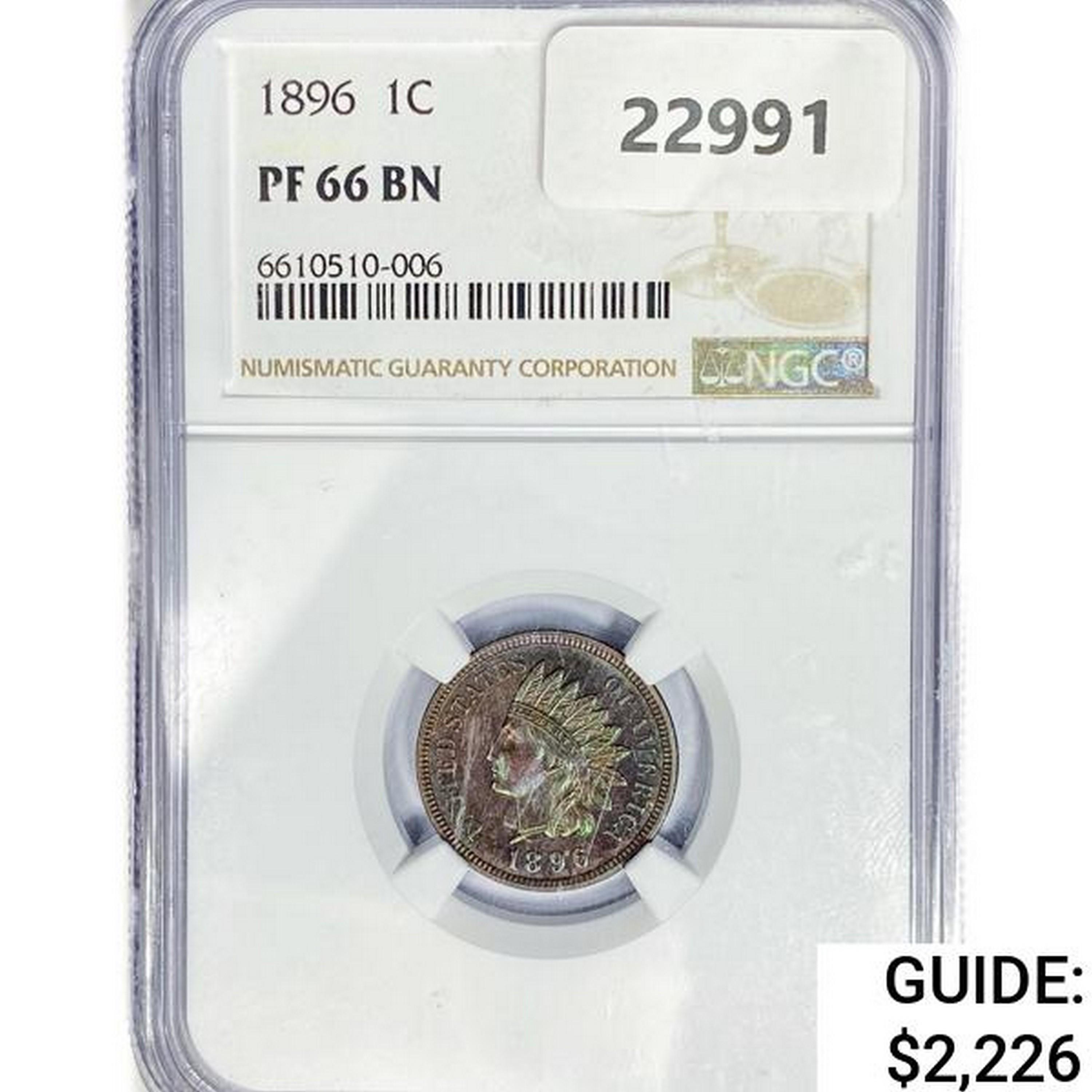 1896 Indian Head Cent NGC PF66 BN