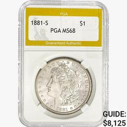 1881-S Morgan Silver Dollar PGA MS68