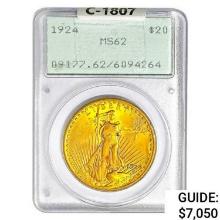 1924 $20 Gold Double Eagle PCGS MS62