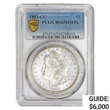 1883-CC Morgan Silver Dollar PCGS MS65 DMPL