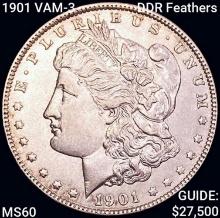 1901 VAM-3 DDR Feathers Morgan Silver Dollar