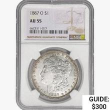 1887-O Morgan Silver Dollar NGC AU55