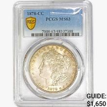 1878-CC Morgan Silver Dollar PCGS MS63