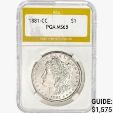 1881-CC Morgan Silver Dollar PGA MS65