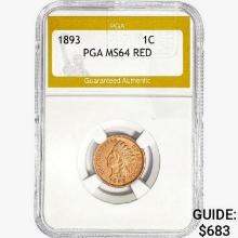 1893 Indian Head Cent PGA MS64 RED