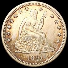 1891-S Seated Liberty Quarter CLOSELY UNCIRCULATED