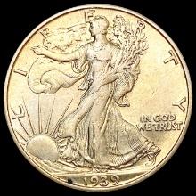 1939-S Walking Liberty Half Dollar CLOSELY UNCIRCU