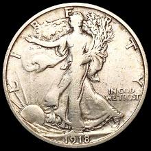 1918-S Walking Liberty Half Dollar LIGHTLY CIRCULA