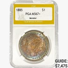 1885 Morgan Silver Dollar PGA MS67+ Monster