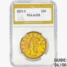 1872-S $20 Gold Double Eagle PGA AU58