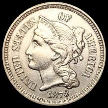 1870 Nickel Three Cent UNCIRCULATED