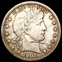 1907-S Barber Quarter CLOSELY UNCIRCULATED