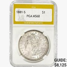 1881-S Morgan Silver Dollar PGA MS68