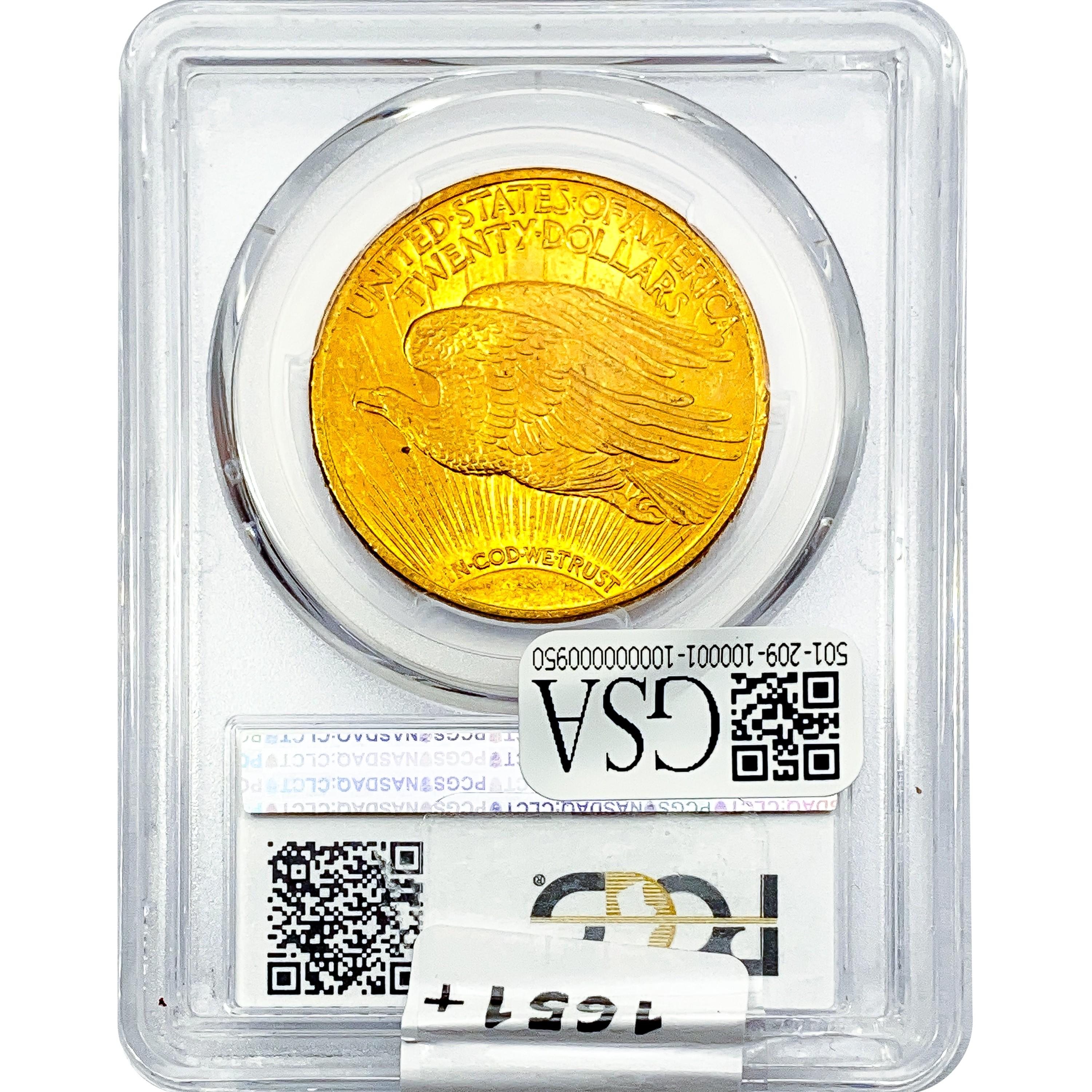 1914-S $20 Gold Double Eagle PCGS MS65