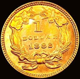 1882 Rare Gold Dollar SUPERB GEM BU