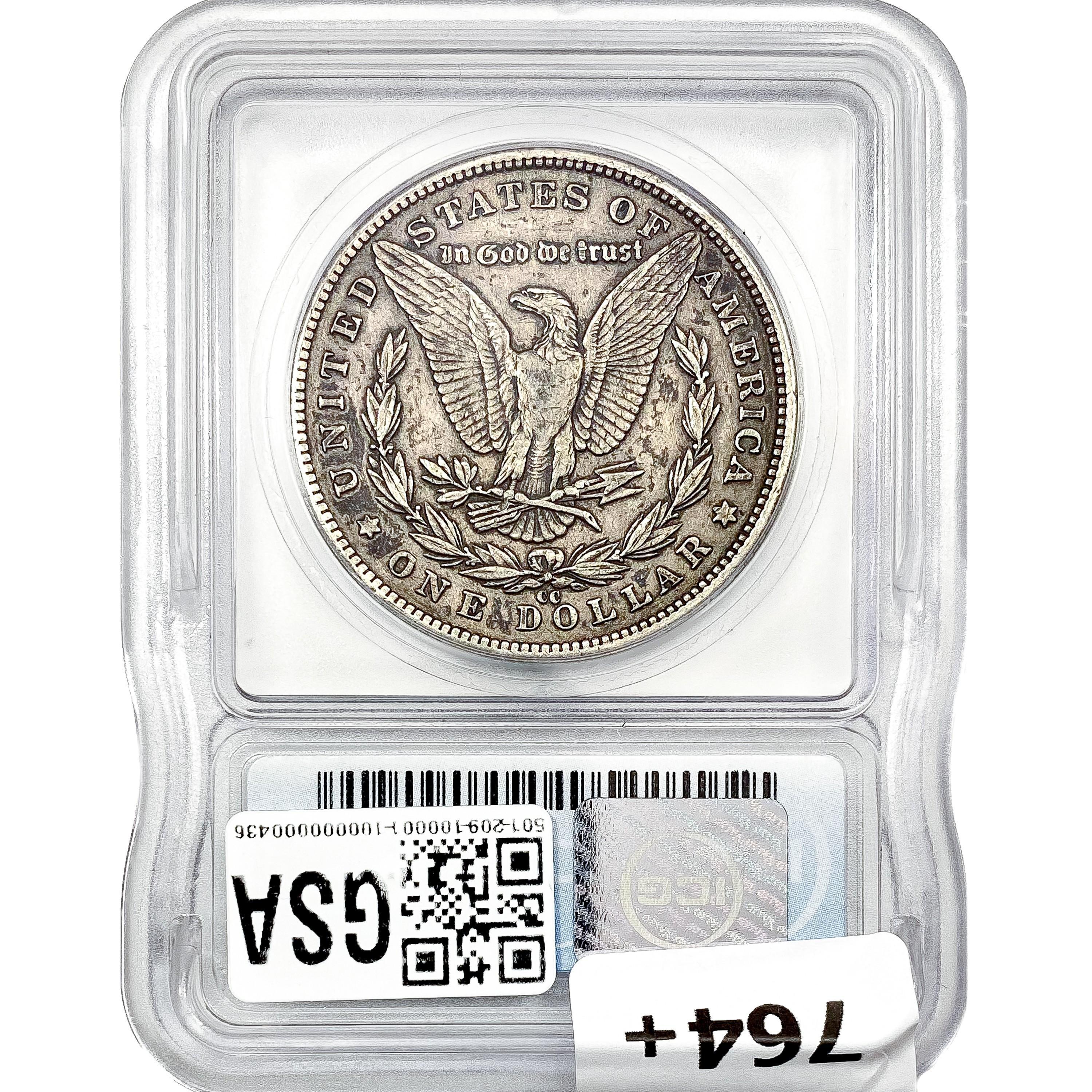 1889-CC Morgan Silver Dollar ICG EF45