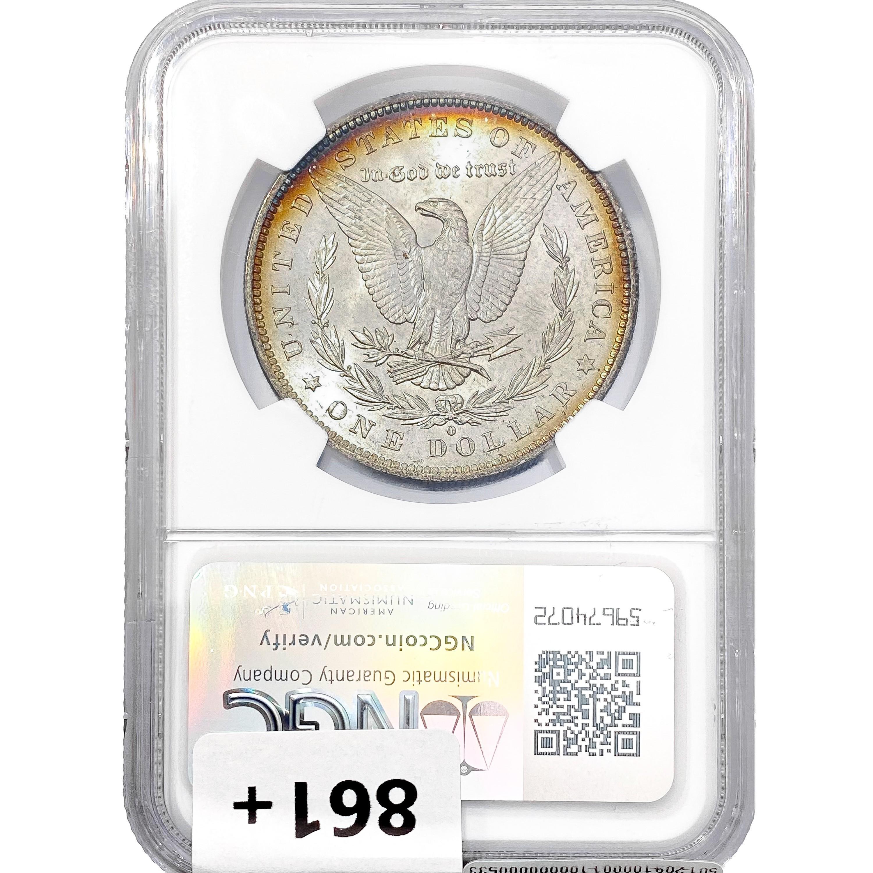 1884-O Morgan Silver Dollar NGC MS67