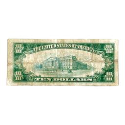 1934 $10 Gold Seal Silver Certificate