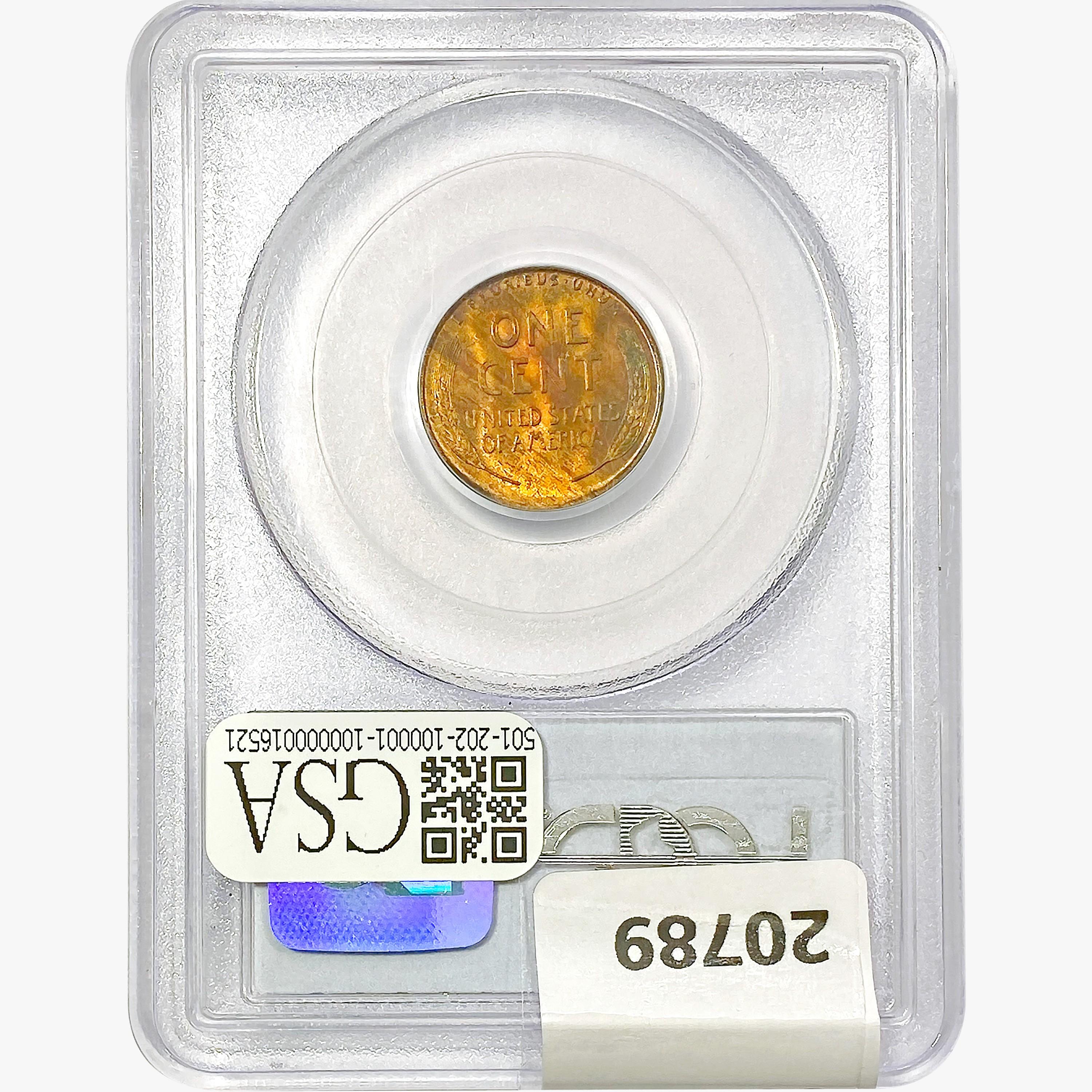 1909 Wheat Cent PCGS MS64 RB, Lincoln