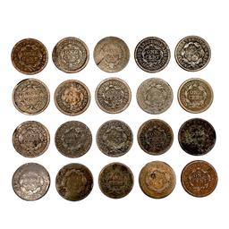 1818-1851 Large Cents (20 Coins)