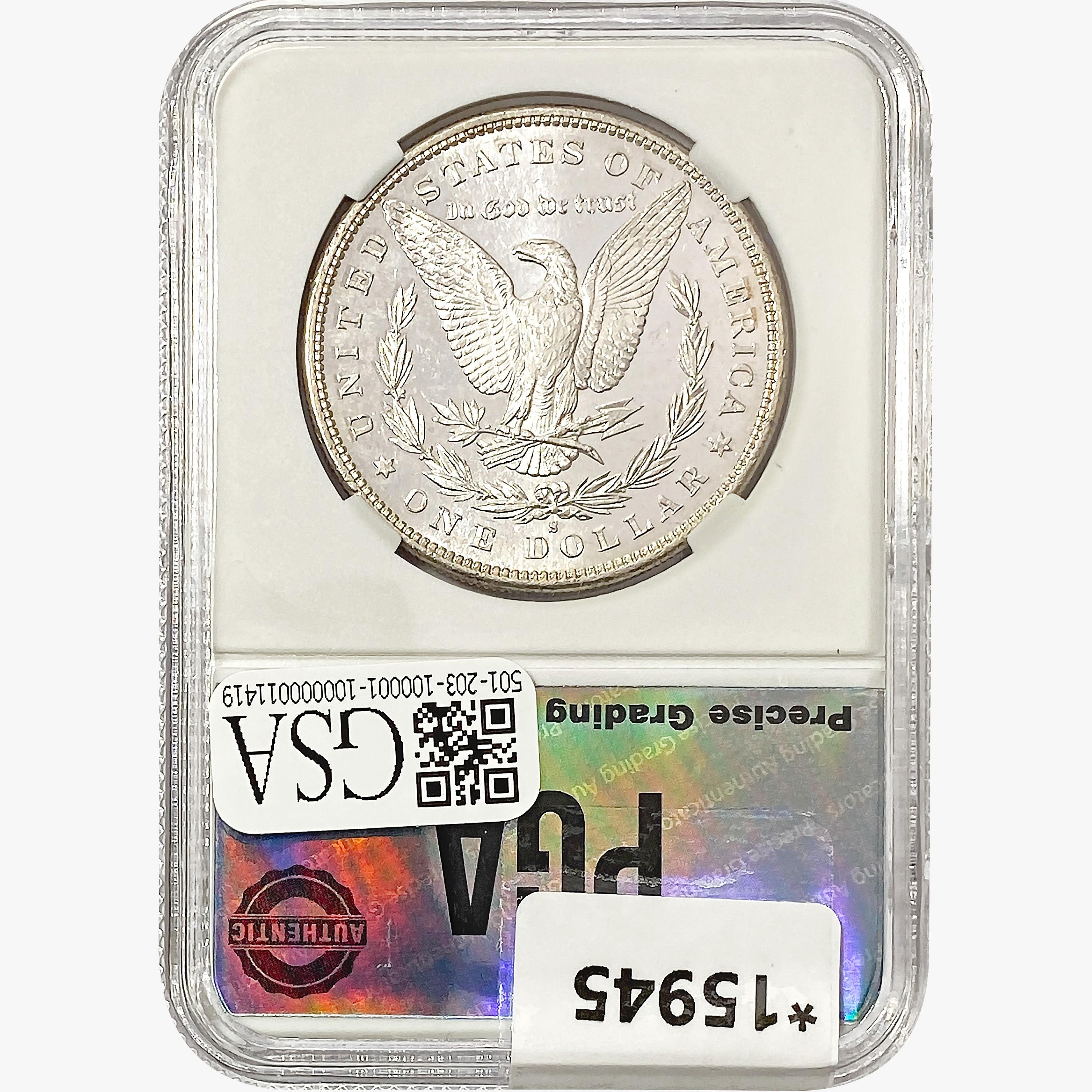 1881-S Morgan Silver Dollar PGA MS65+ DMPL