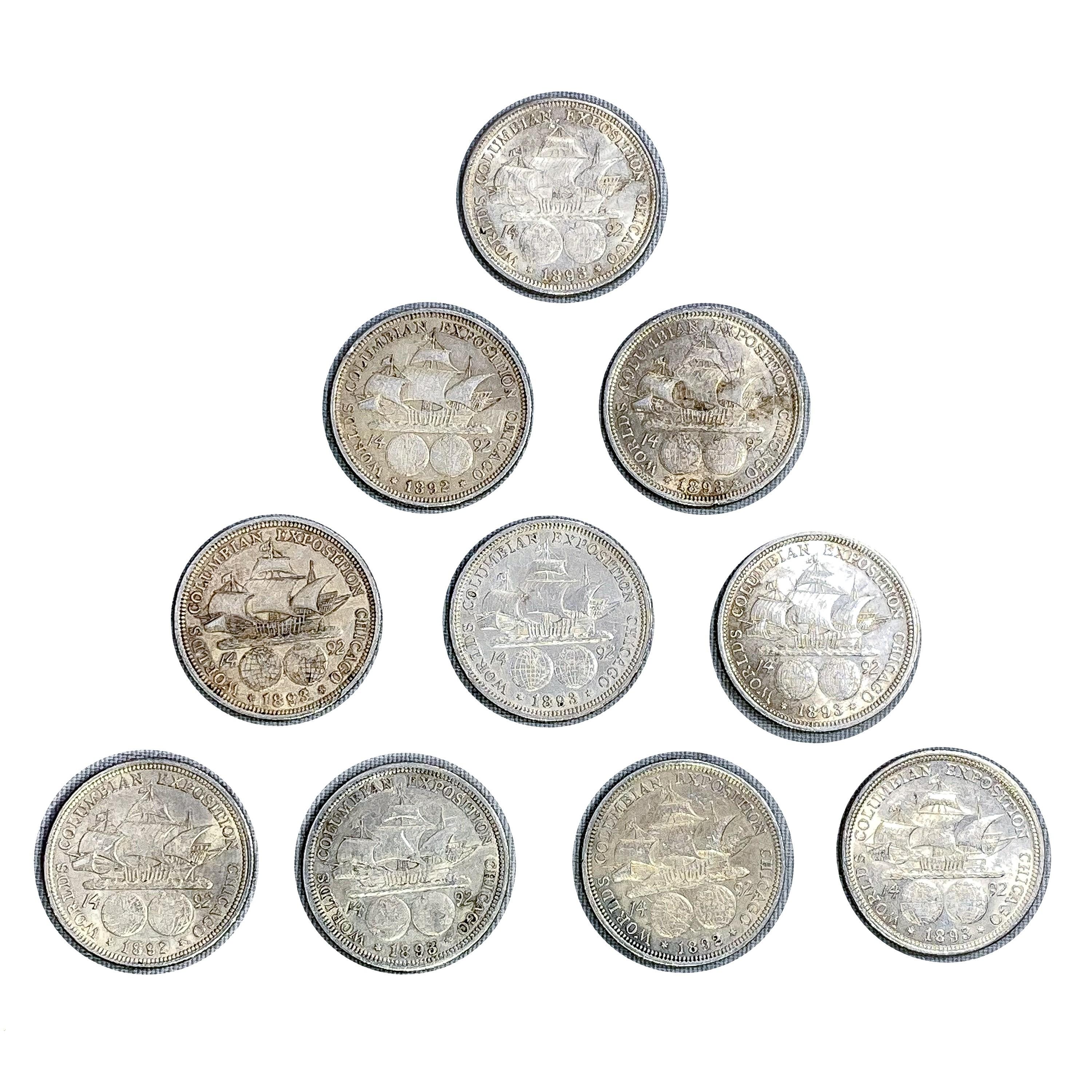 1893 US Columbian Half Dollars [10 Coins]