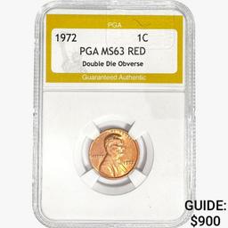 1972 Lincoln Memorial Cent PGA MS63 RED DBL Die OB