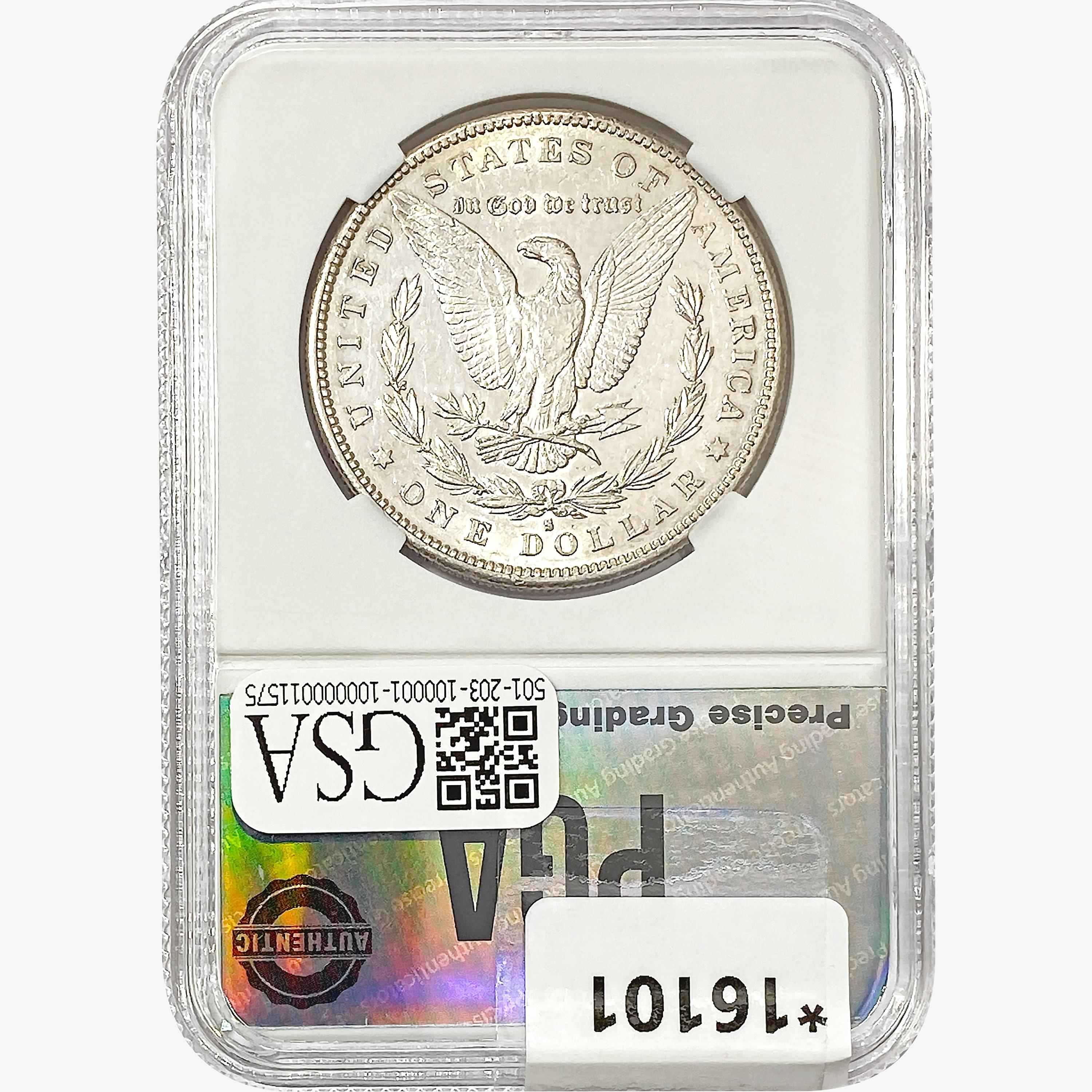 1889-S Morgan Silver Dollar PGA MS62+ PL