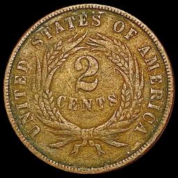 1866 Two Cent Piece LIGHTLY CIRCULATED