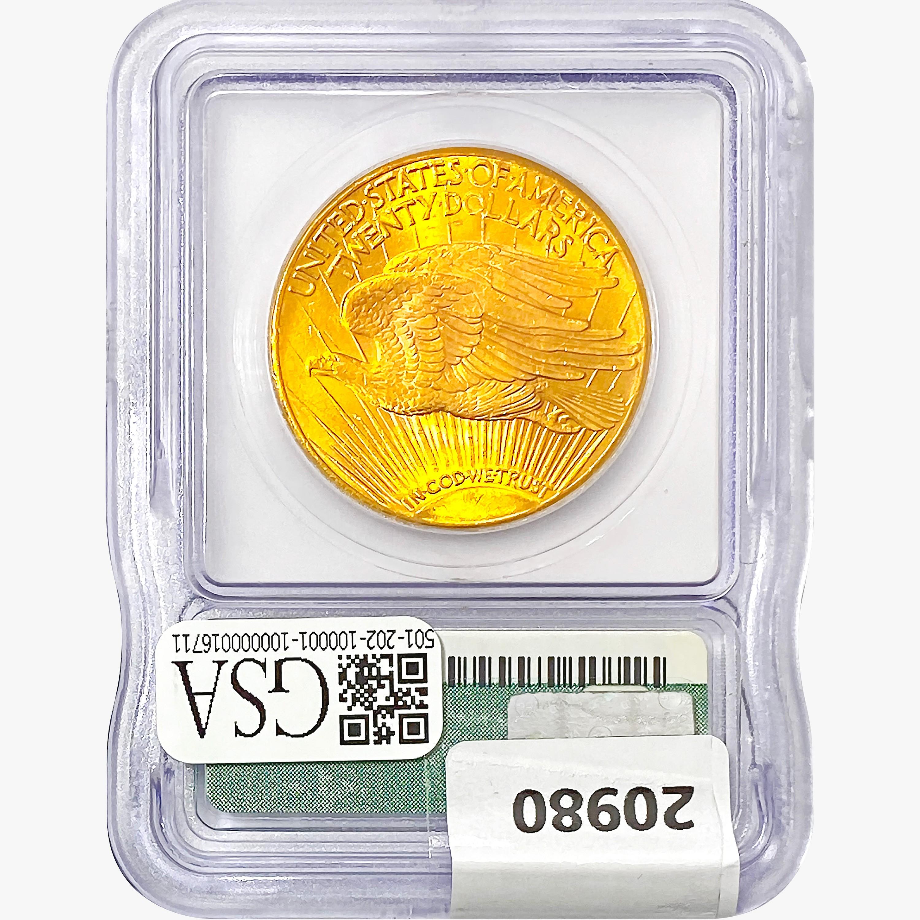 1927 $20 Gold Double Eagle ICG MS63