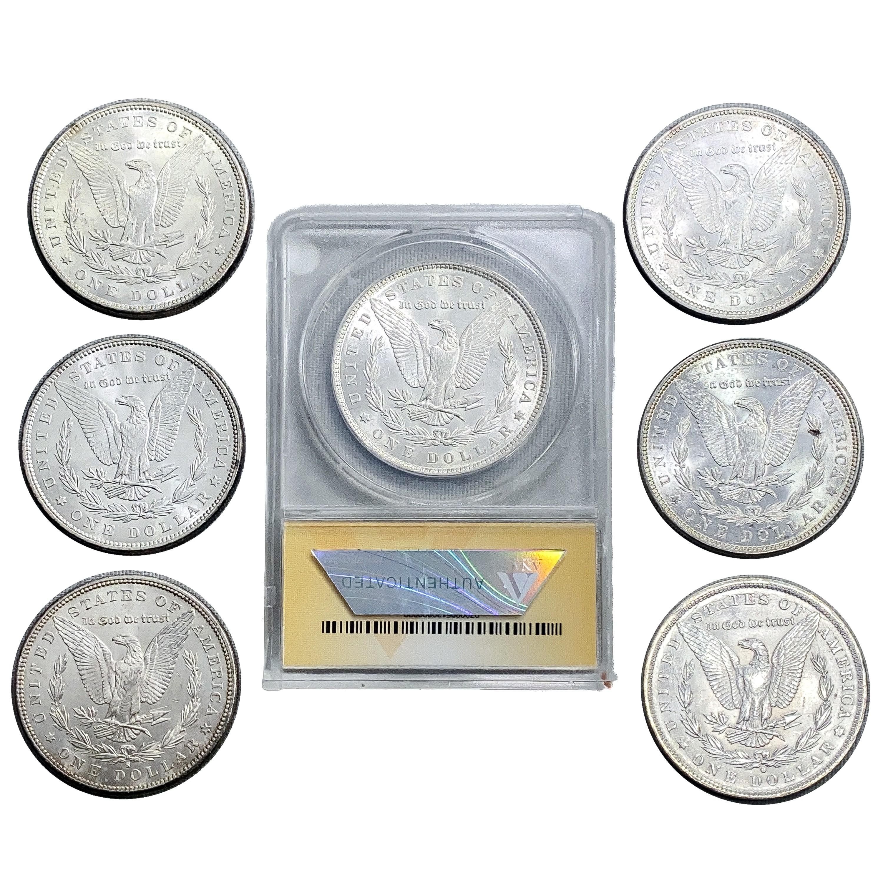 Morgan Silver Dollar Collect. Ch BU/MS [7 Coins