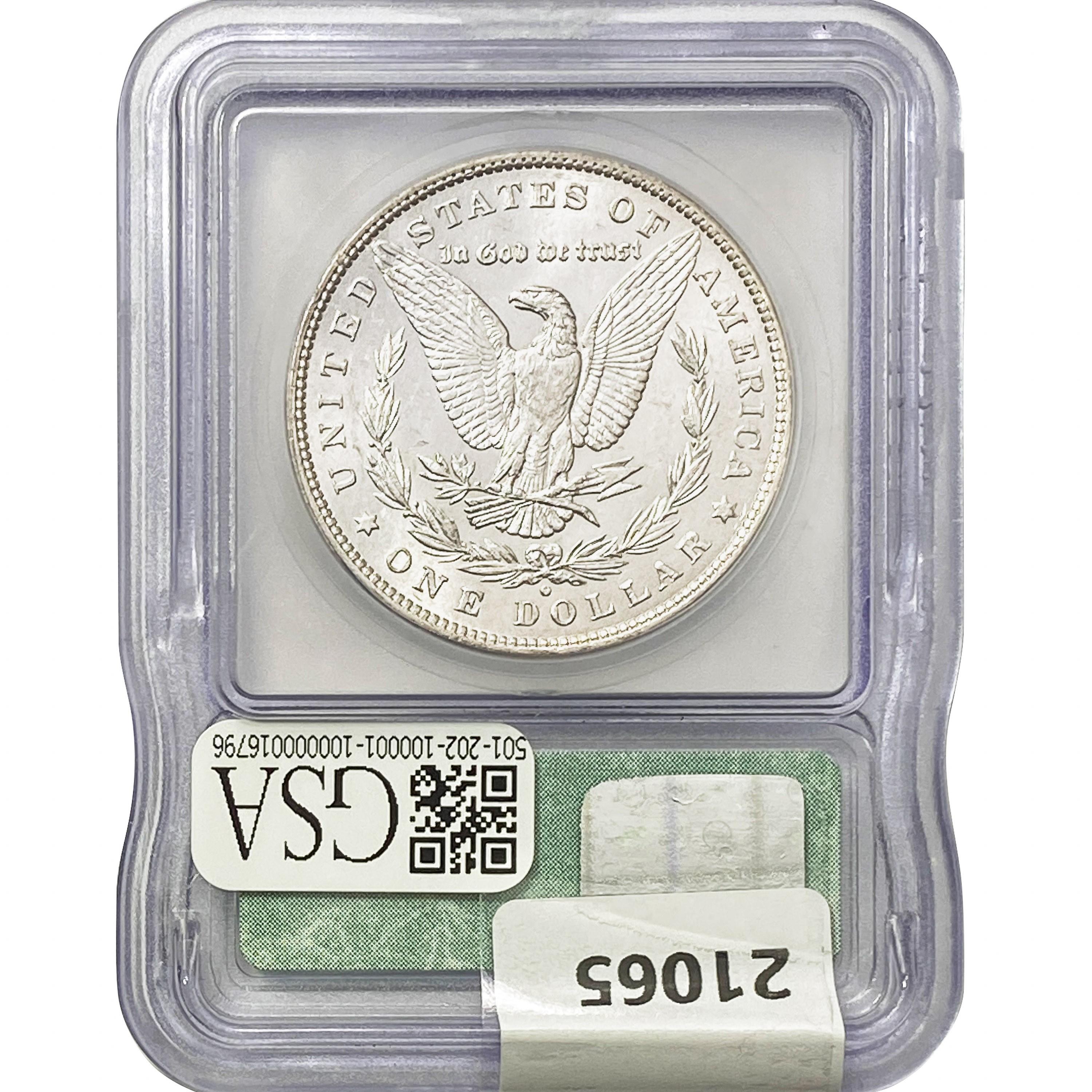 1880-O Morgan Silver Dollar ICG AU58